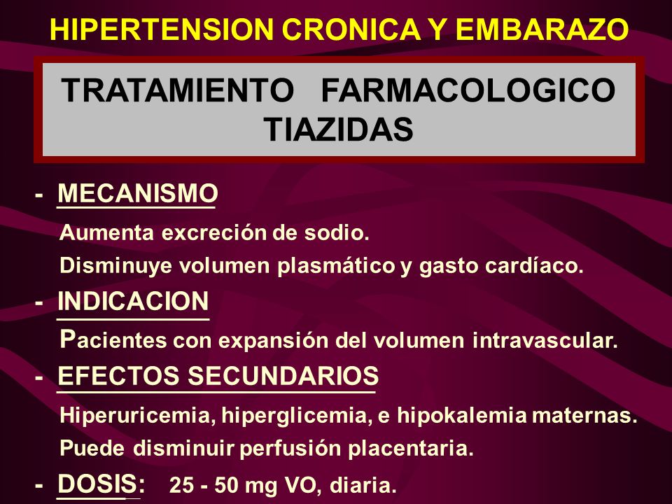 Efectos secundarios tratamiento hipertension